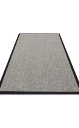 VENTURA SISAL VNT 2705 GREY BRD BLACK  İç ve Dış Mekan Kullanımına Uygun Hav Vermeyen Kolay Temizlenebilir Sisal Görünümlü Halı