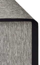 VENTURA SISAL VNT 2705 GREY BRD BLACK  İç ve Dış Mekan Kullanımına Uygun Hav Vermeyen Kolay Temizlenebilir Sisal Görünümlü Halı