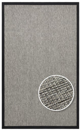 VENTURA SISAL VNT 2705 GREY BRD BLACK  İç ve Dış Mekan Kullanımına Uygun Hav Vermeyen Kolay Temizlenebilir Sisal Görünümlü Halı