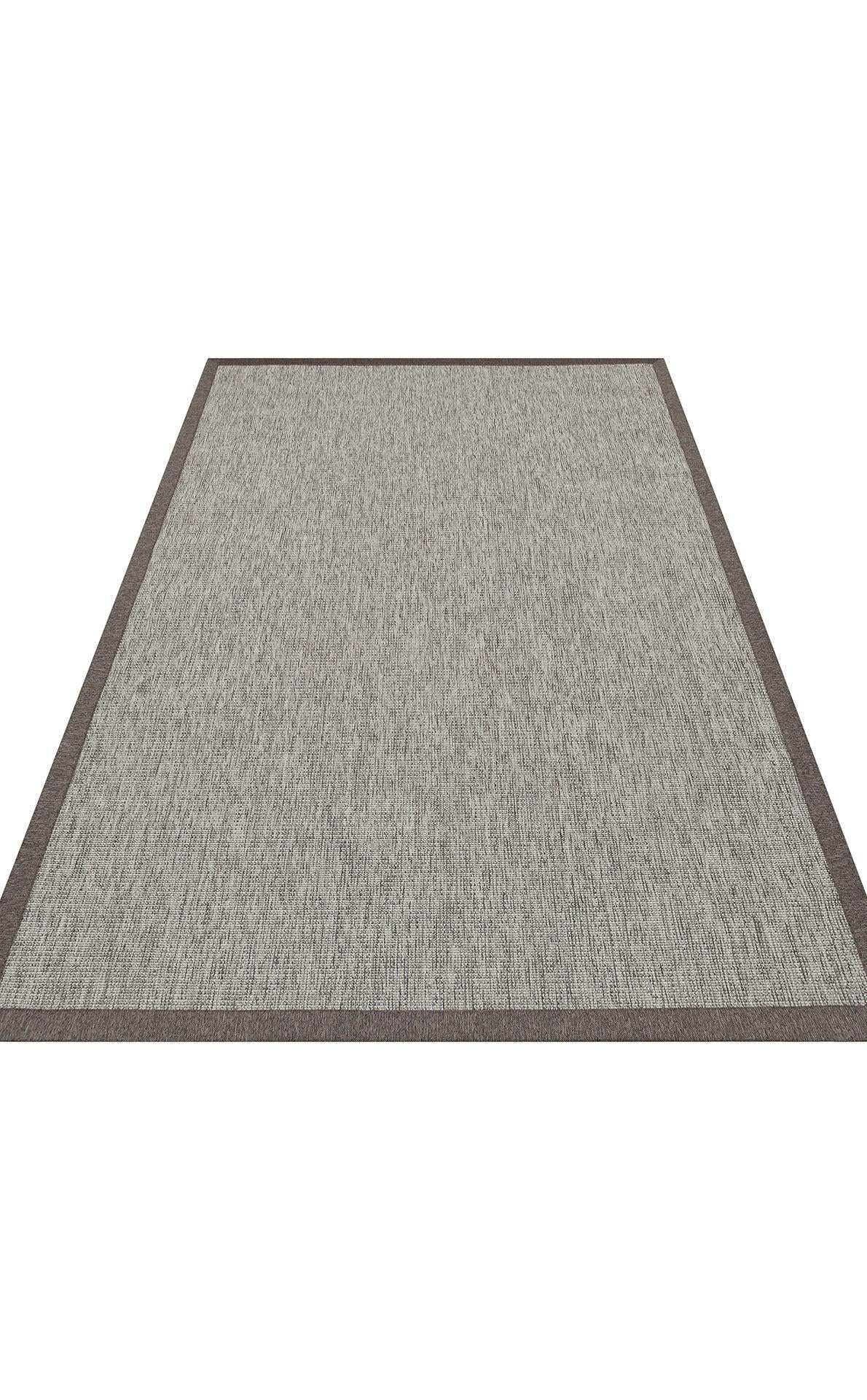 VENTURA SISAL VNT 2705 GREY BRD DARK MIX  İç ve Dış Mekan Kullanımına Uygun Hav Vermeyen Kolay Temizlenebilir Sisal Görünümlü Halı