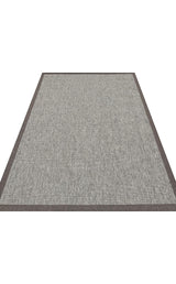 VENTURA SISAL VNT 2705 GREY BRD DARK MIX  İç ve Dış Mekan Kullanımına Uygun Hav Vermeyen Kolay Temizlenebilir Sisal Görünümlü Halı
