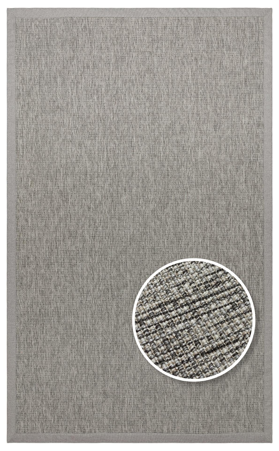 VENTURA SISAL VNT 2705 GREY BRD GREY  İç ve Dış Mekan Kullanımına Uygun Hav Vermeyen Kolay Temizlenebilir Sisal Görünümlü Halı