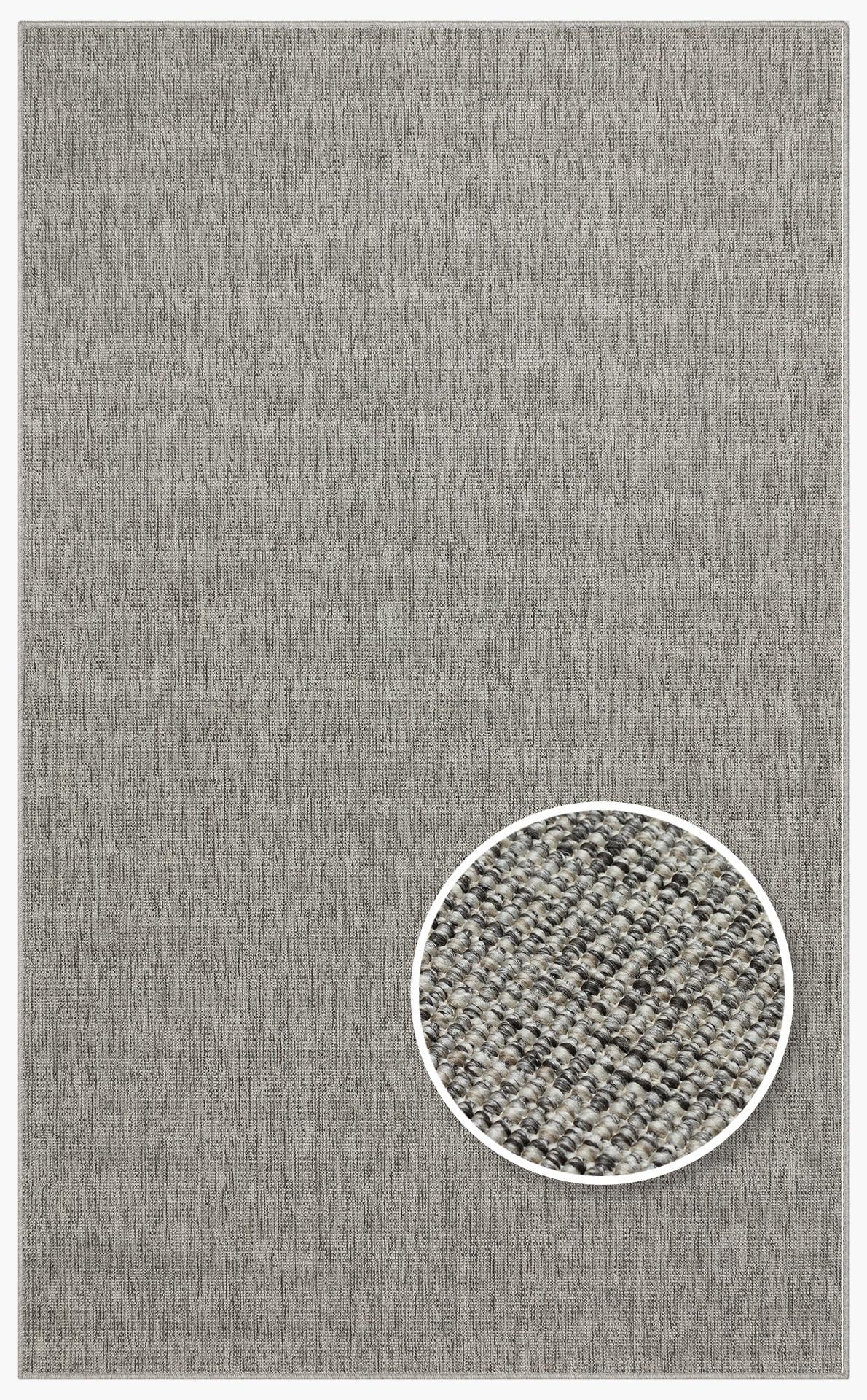VENTURA SISAL VNT 2705 GREY  İç ve Dış Mekan Kullanımına Uygun Hav Vermeyen Kolay Temizlenebilir Sisal Görünümlü Halı
