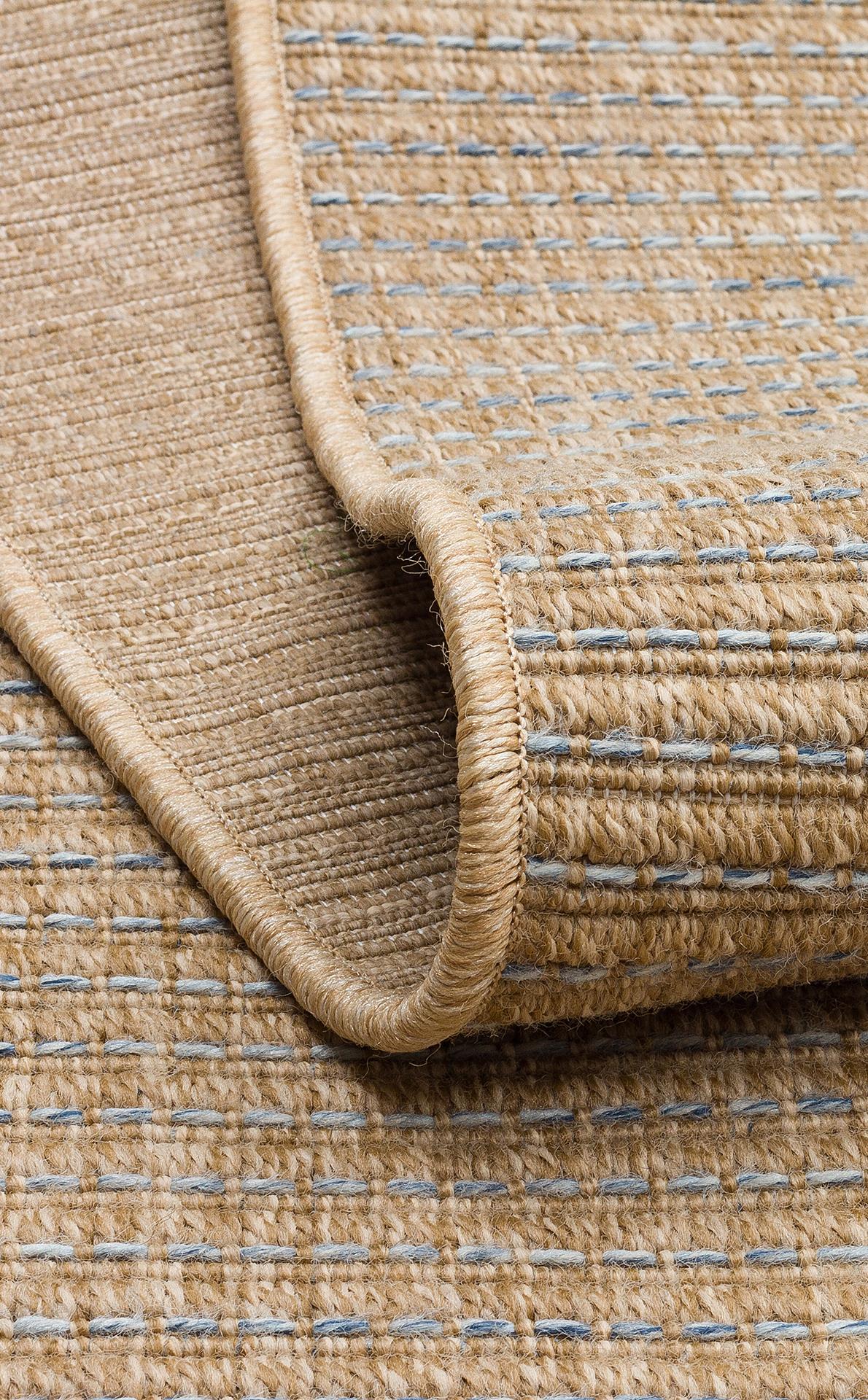 VENTURA XW VNT 01 NATURAL BLUE XW  İç ve Dış Mekan Kullanımına Uygun Hav Vermeyen Kolay Temizlenebilir Sisal Görünümlü Halı