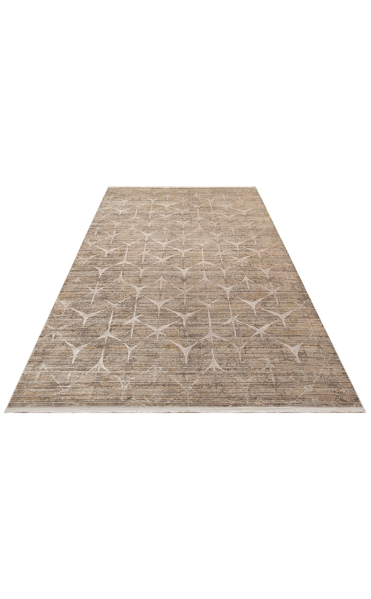 VERONA DYED VRD 06 LATTE BEIGE  Overdyed Yumuşak İpeksi Tuşeli Yüksek Alçak Oymalı Modern İnce Makine Halısı