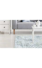 VERONA VR 10 CREAM GREY XW  Yumuşak İpeksi Tuşeli Yüksek Alçak Oymalı Modern İnce Makine Halısı