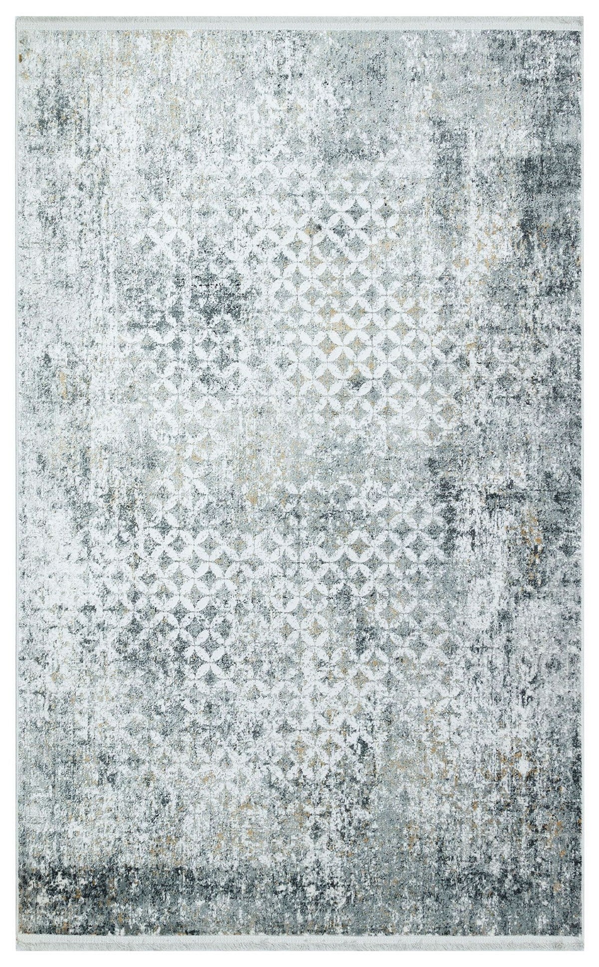 VERONA VR 10 CREAM GREY XW  Yumuşak İpeksi Tuşeli Yüksek Alçak Oymalı Modern İnce Makine Halısı