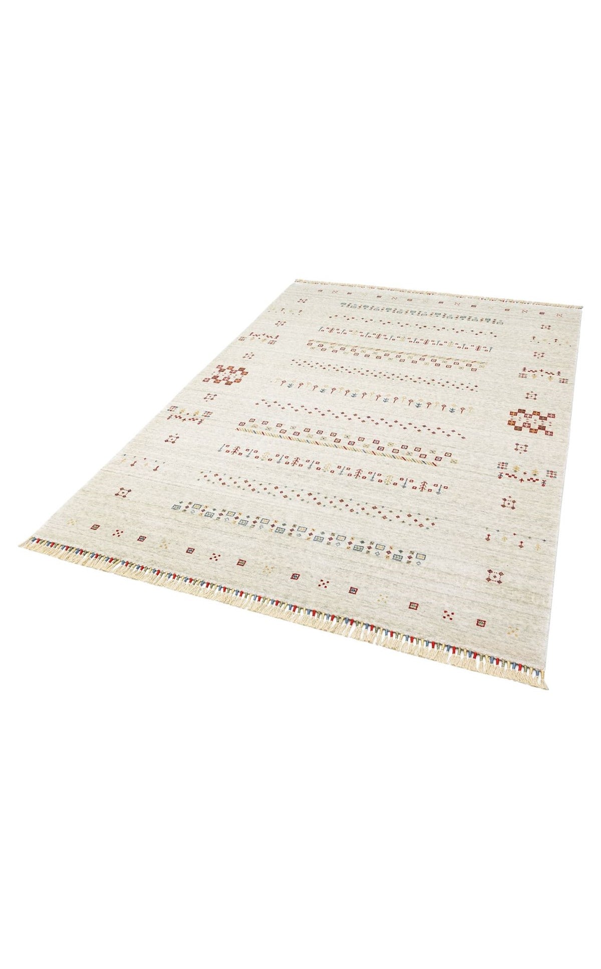 ZARA ZR 06 BEIGE  Otantik Desenli Özel Hav Vermeyen ve Kolay Temizlenebilir Tensel Kullanılarak El Emeği ile Özel Tezgahlarda Üretilen Modern Uşak Halısı