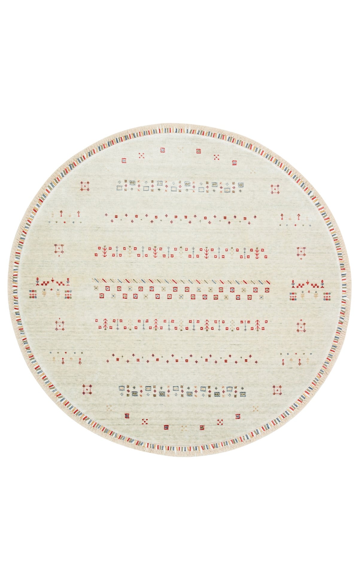 ZARA ZR 06 BEIGE Q  Otantik Desenli Özel Hav Vermeyen ve Kolay Temizlenebilir Tensel Kullanılarak El Emeği ile Özel Tezgahlarda Üretilen Modern Uşak Halısı