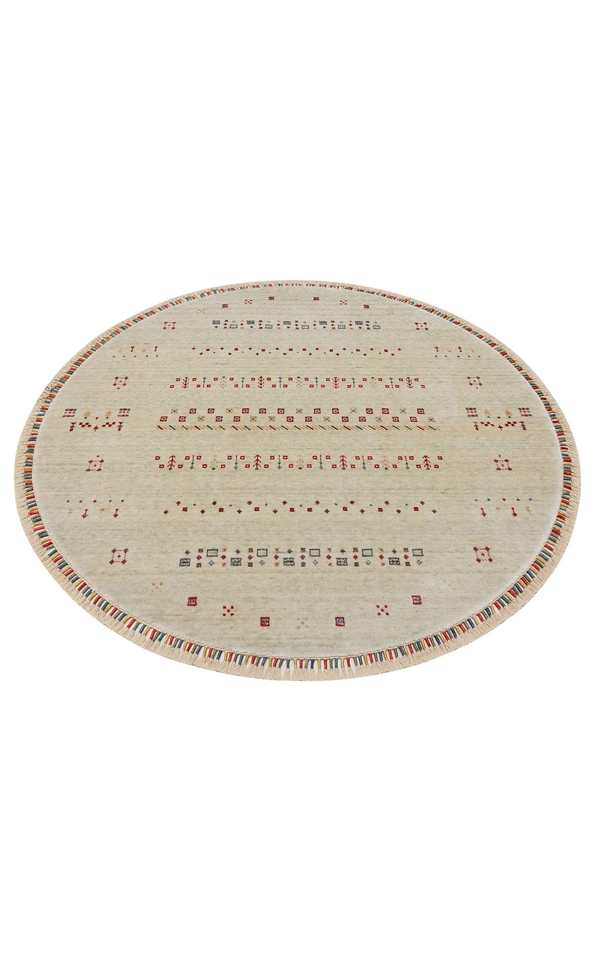 ZARA ZR 06 BEIGE Q  Otantik Desenli Özel Hav Vermeyen ve Kolay Temizlenebilir Tensel Kullanılarak El Emeği ile Özel Tezgahlarda Üretilen Modern Uşak Halısı