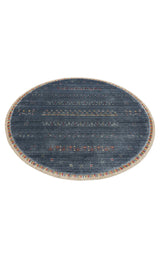 ZARA ZR 06 BLUE Q  Otantik Desenli Özel Hav Vermeyen ve Kolay Temizlenebilir Tensel Kullanılarak El Emeği ile Özel Tezgahlarda Üretilen Modern Uşak Halısı