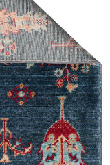 ZARA ZR 08 NAVY TURQUOISE Otantik Desenli Özel Hav Vermeyen ve Kolay Temizlenebilir Tensel Kullanılarak El Emeği ile Özel Tezgahlarda Üretilen Modern Uşak Halısı