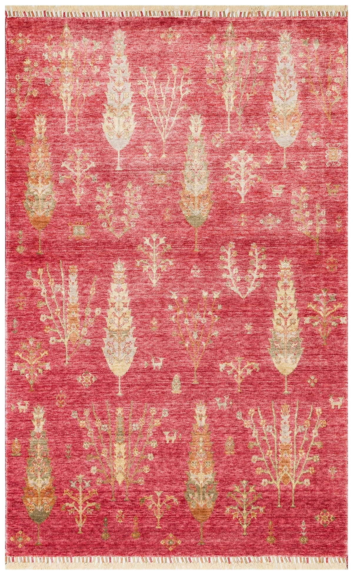 ZARA ZR 08 RED AUTUMN  Otantik Desenli Özel Hav Vermeyen ve Kolay Temizlenebilir Tensel Kullanılarak El Emeği ile Özel Tezgahlarda Üretilen Modern Uşak Halısı