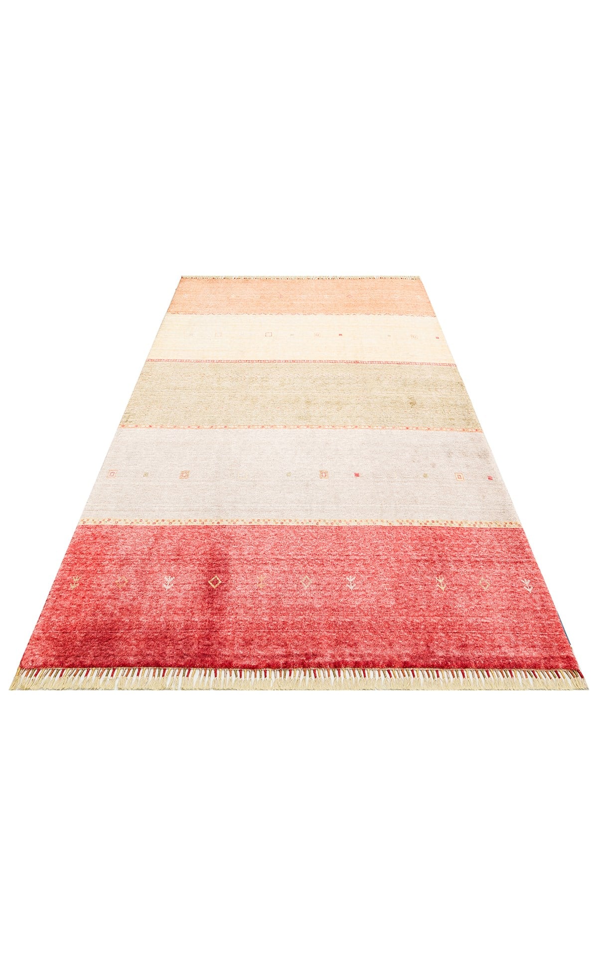 ZARA ZR 11 RED AUTUMN  Otantik Desenli Özel Hav Vermeyen ve Kolay Temizlenebilir Tensel Kullanılarak El Emeği ile Özel Tezgahlarda Üretilen Modern Uşak Halısı