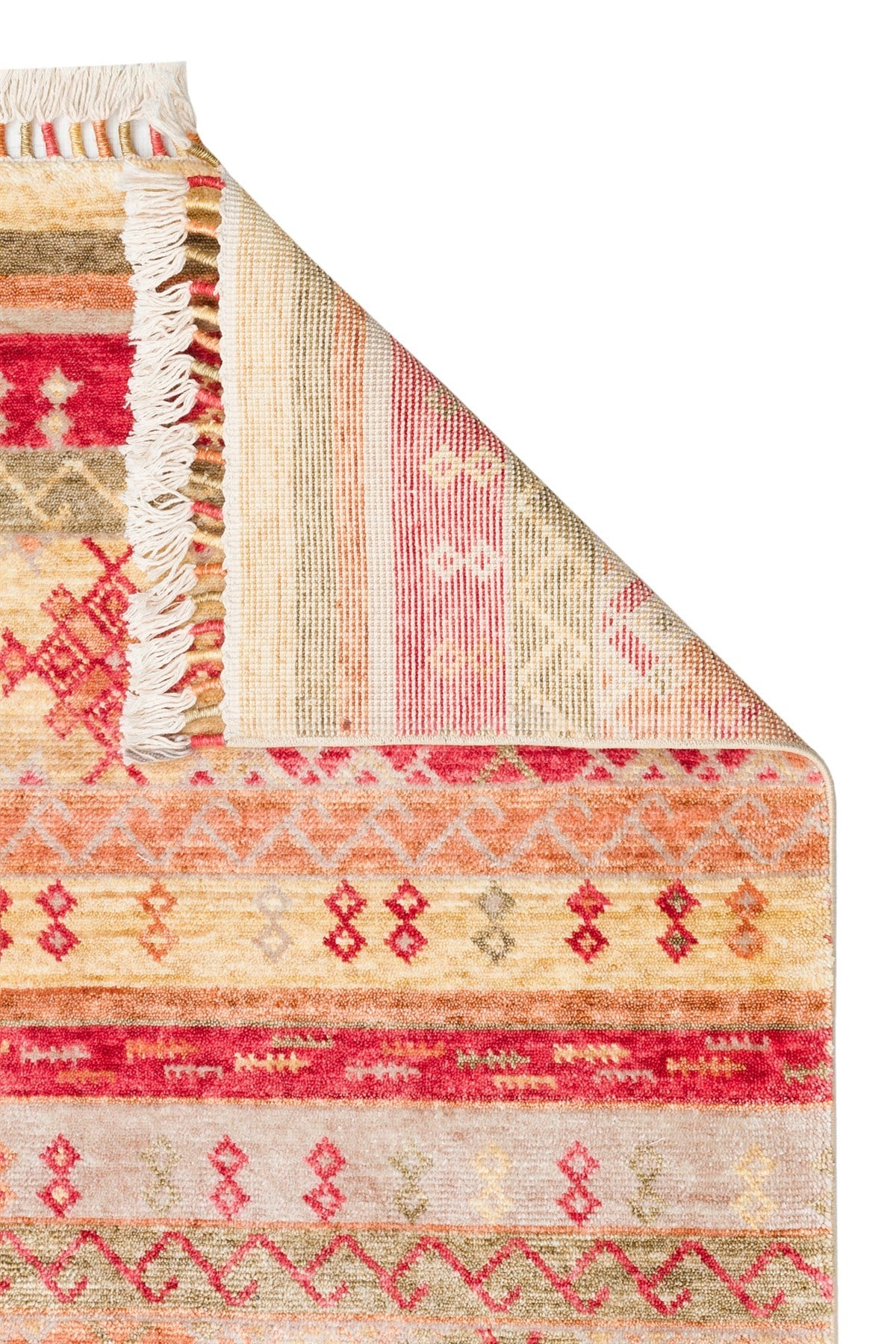 ZARA ZR 12 RED AUTUMN  Otantik Desenli Özel Hav Vermeyen ve Kolay Temizlenebilir Tensel Kullanılarak El Emeği ile Özel Tezgahlarda Üretilen Modern Uşak Halısı