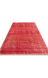 ZARA ZR 15 RED AUTUMN  Otantik Desenli Özel Hav Vermeyen ve Kolay Temizlenebilir Tensel Kullanılarak El Emeği ile Özel Tezgahlarda Üretilen Modern Uşak Halısı