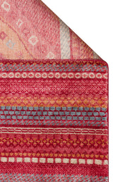 ZARA ZR 18 RED MULTY  Otantik Desenli Özel Hav Vermeyen ve Kolay Temizlenebilir Tensel Kullanılarak El Emeği ile Özel Tezgahlarda Üretilen Modern Uşak Halısı