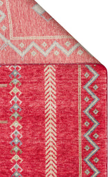 ZARA ZR 20 RED MULTY  Otantik Desenli Özel Hav Vermeyen ve Kolay Temizlenebilir Tensel Kullanılarak El Emeği ile Özel Tezgahlarda Üretilen Modern Uşak Halısı