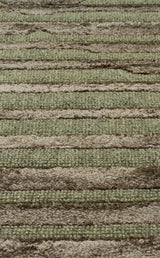 ZENITH DYED ZNT 02 GREEN DYED  Yüksek Alçak Dokulu Naturel Yün ve Viskon Modern Dokuma Halı