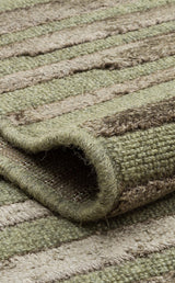 ZENITH DYED ZNT 02 GREEN DYED  Yüksek Alçak Dokulu Naturel Yün ve Viskon Modern Dokuma Halı
