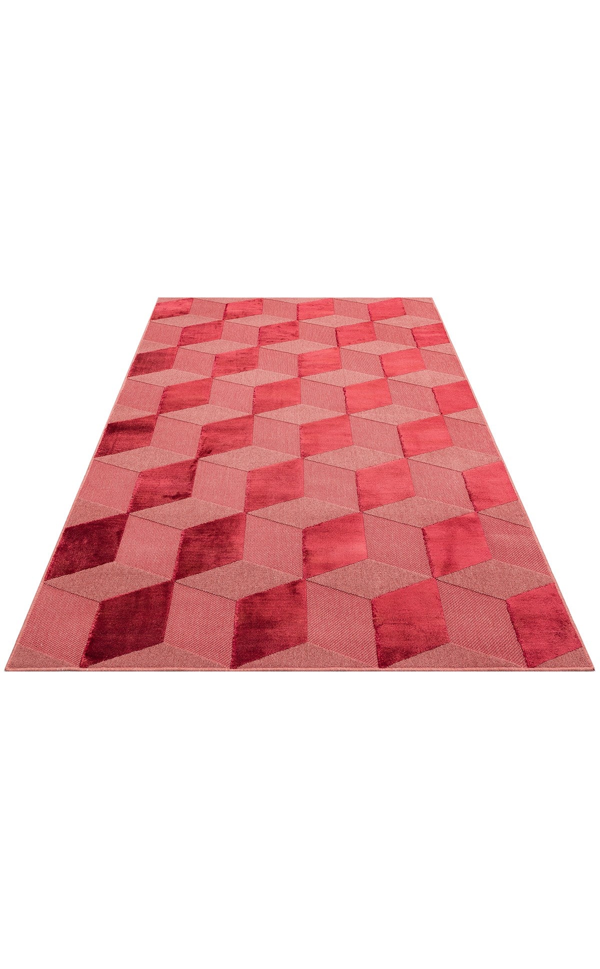 ZENITH DYED ZNT 05 BURGUNDY DYED  Yüksek Alçak Dokulu Naturel Yün ve Viskon Modern Dokuma Halı