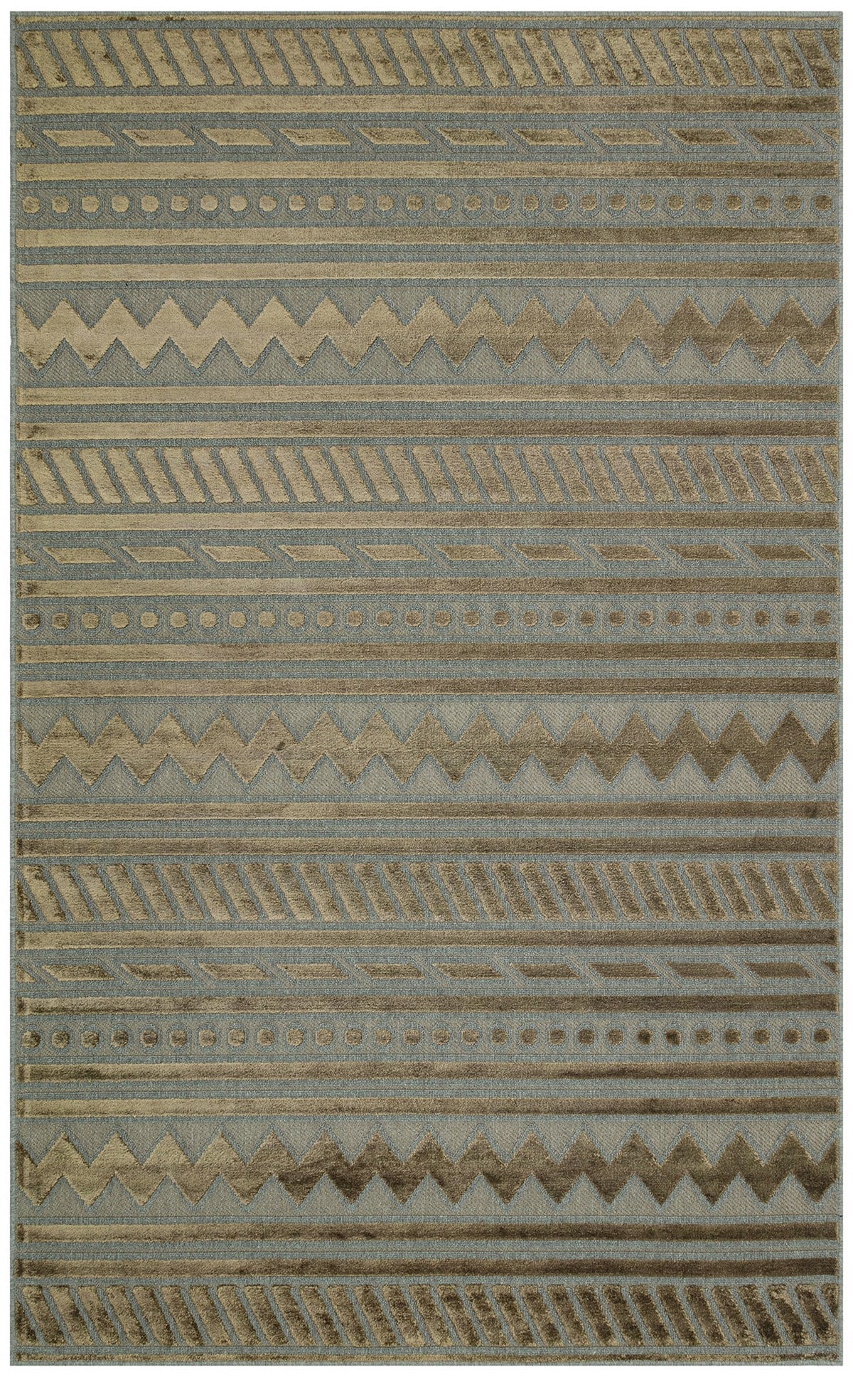ZENITH DYED ZNT 06 GREEN DYED  Yüksek Alçak Dokulu Naturel Yün ve Viskon Modern Dokuma Halı