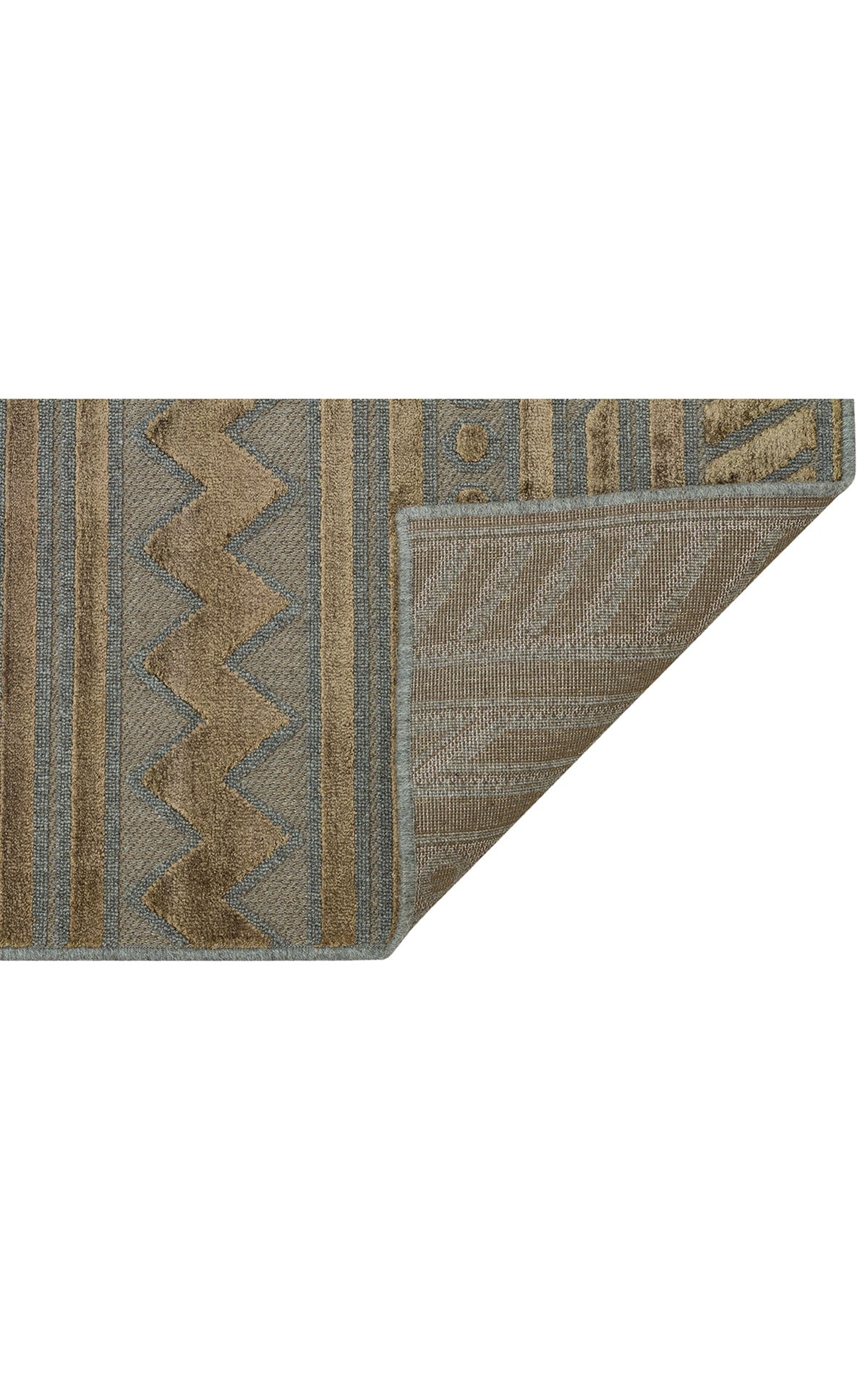ZENITH DYED ZNT 06 GREEN DYED  Yüksek Alçak Dokulu Naturel Yün ve Viskon Modern Dokuma Halı