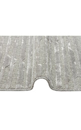 ZENITH ZNT 02 GREY  Yüksek Alçak Dokulu Naturel Yün ve Viskon Modern Dokuma Halı