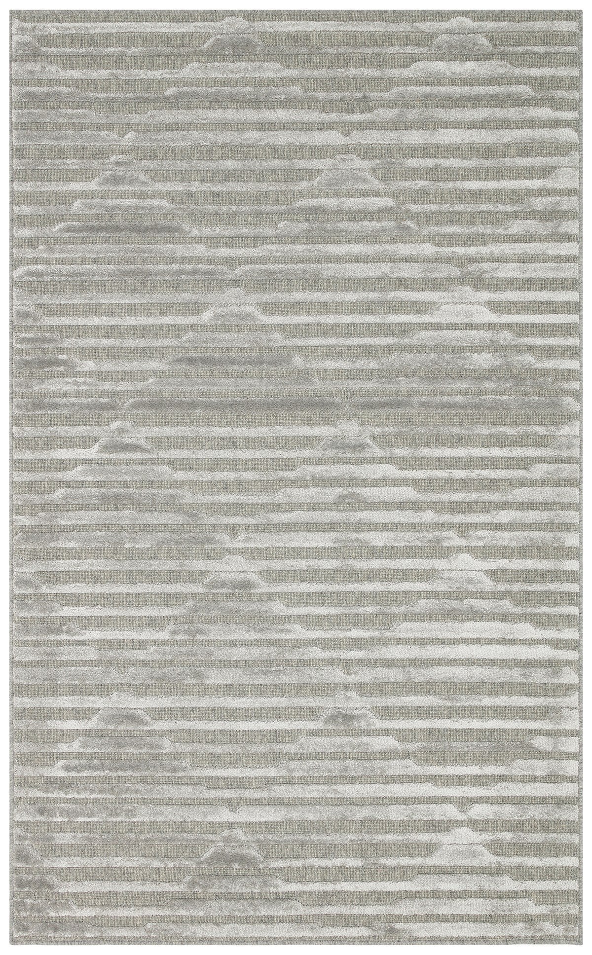 ZENITH ZNT 02 GREY  Yüksek Alçak Dokulu Naturel Yün ve Viskon Modern Dokuma Halı