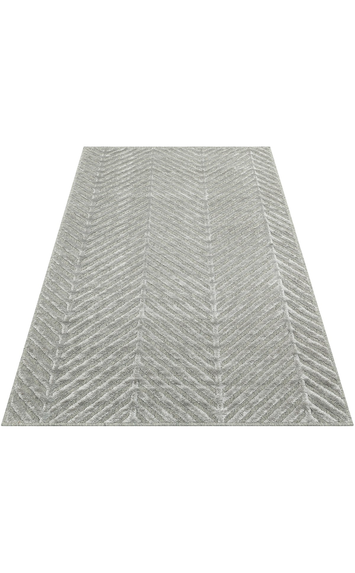 ZENITH ZNT 04 GREY  Yüksek Alçak Dokulu Naturel Yün ve Viskon Modern Dokuma Halı