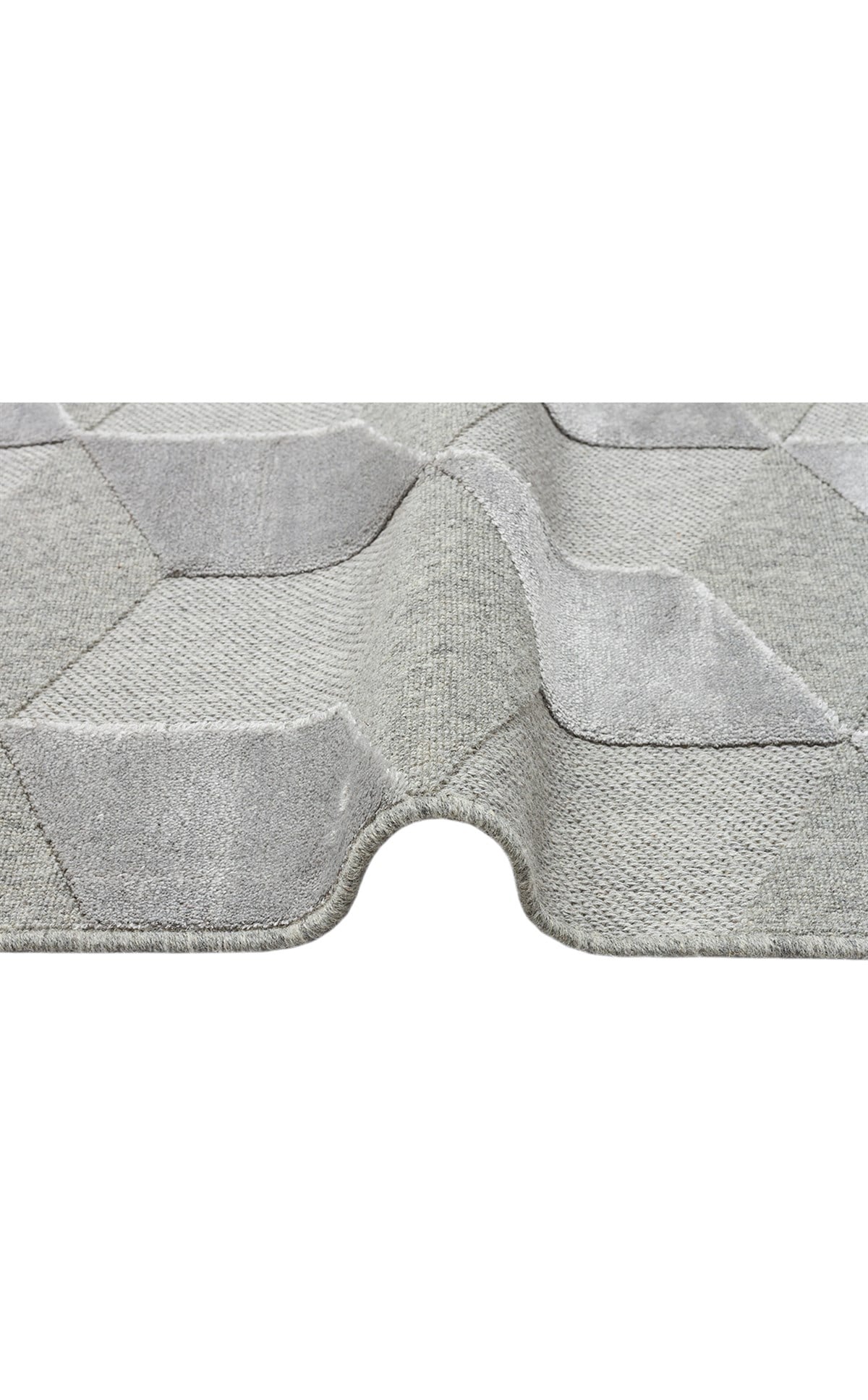 ZENITH ZNT 05 GREY  Yüksek Alçak Dokulu Naturel Yün ve Viskon Modern Dokuma Halı