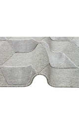 ZENITH ZNT 05 GREY  Yüksek Alçak Dokulu Naturel Yün ve Viskon Modern Dokuma Halı