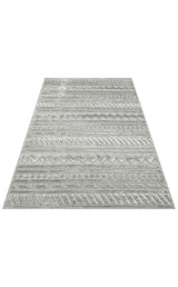 ZENITH ZNT 06 GREY  Yüksek Alçak Dokulu Naturel Yün ve Viskon Modern Dokuma Halı